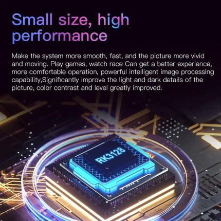 Portable Android WiFi Projector for Home Entertainment and Presentations showing compact high-performance chipset and small size graphics