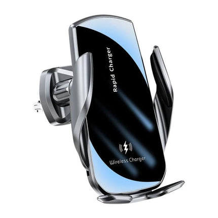 Smart Induction Car Phone Holder With Auto Clamp For Easy Use - 15W wireless auto-clamping car mount for hands-free charging and secure phone grip