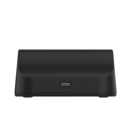 Alt Tag: Keep Your AGM Device Charged on Your Desk with Holder showing a black charging stand with USB‑C port