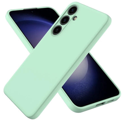Phone Case For Samsung Devices Silicone Protection For Daily Life - mint slim silicone case for Samsung with camera cutouts and lightweight grip