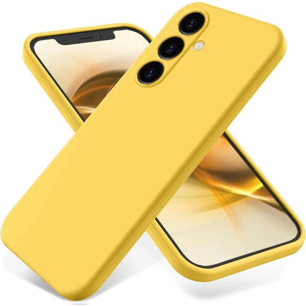 Phone Case For Samsung Devices Silicone Protection For Daily Life slim yellow silicone case for daily commute, lightweight non-toxic grip