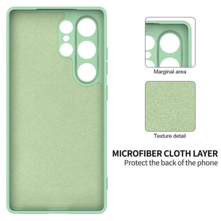 Phone Case For Samsung Devices Silicone Protection For Daily Life slim mint-green silicone case with microfiber interior and camera cutouts
