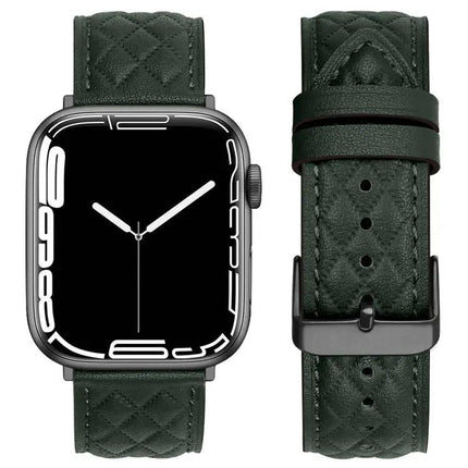 Apple Watch Band Genuine Leather Rhombus Pattern 38-41mm