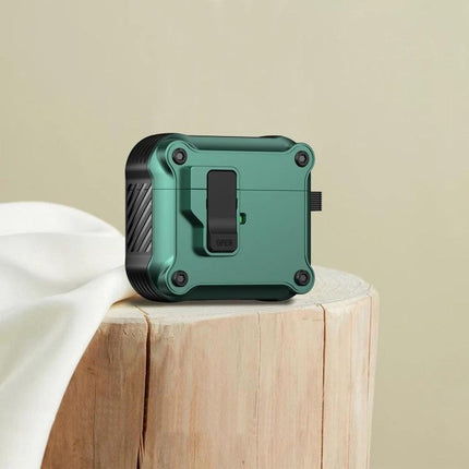 Eagle Protective Case for AirPods in Daily Use – rugged slim green protective AirPods case with belt clip for commuting and workouts