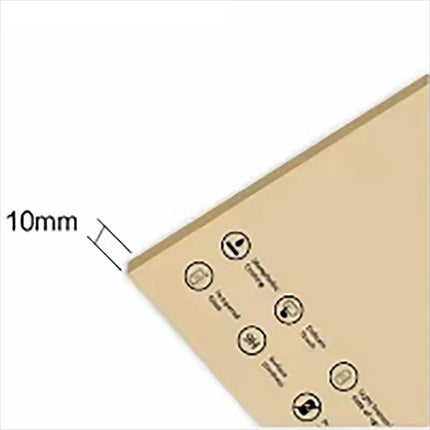 Kraft Paper Packaging Box for 17-Inch Tablet PCs showing 10mm Grade A gray board edge and protective icons