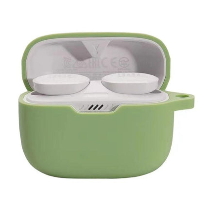 Silicone Protective Case for JBL Earphones, Daily Travel Essential - green silicone protective case for JBL earbuds with charging access
