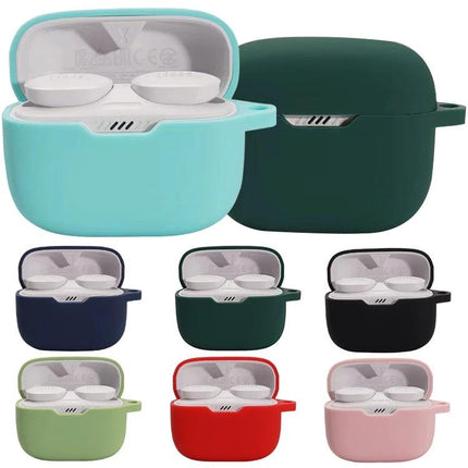 Silicone Protective Case for JBL Earphones, Daily Travel Essential - assortment of silicone protective cases in multiple colors for JBL earbud charging case