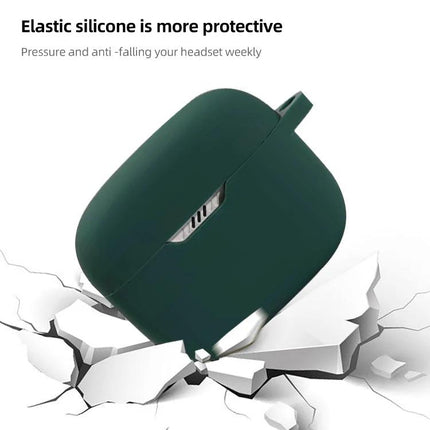Silicone Protective Case for JBL Earphones, Daily Travel Essential - dark green flexible silicone case protecting earphones from drops and scratches