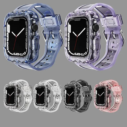 TPU Integrated Protective Case Watch Band For Apple Watch