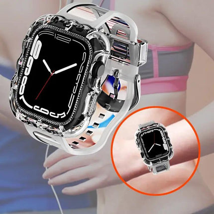 TPU Integrated Protective Case Watch Band For Apple Watch