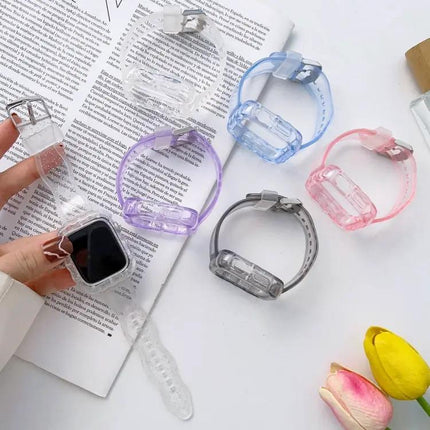 TPU Integrated Protective Case Watch Band For Apple Watch