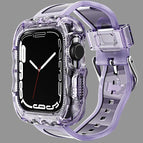 For Apple Watch Series 9&8&7 45mm/SE2025&SE 2&6&SE&5&4 44mm / Transparent Purple