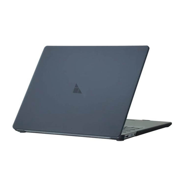 Protective Case for Microsoft Surface Laptop 13.5-Inch in Frosted Steel shown on laptop rear, slim protective shell against scratches and minor drops