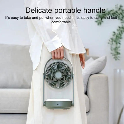 Rechargeable Portable USB Cooling Fan With LED Night Lamp