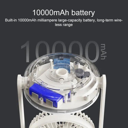 Rechargeable Portable USB Cooling Fan With LED Night Lamp