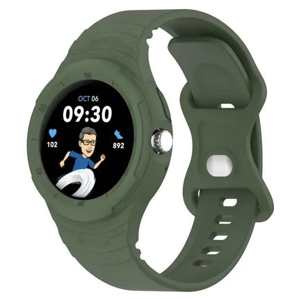Google Pixel Watch Silicone Leather Texture Integrated Band