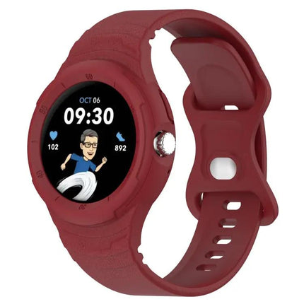 Google Pixel Watch Silicone Leather Texture Integrated Band