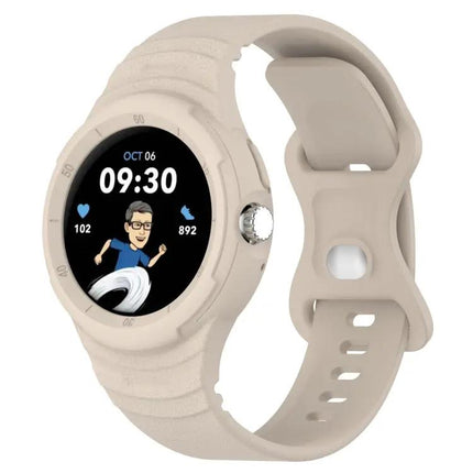 Google Pixel Watch Silicone Leather Texture Integrated Band