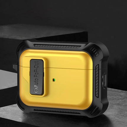 Signal Flag Case for AirPods in Daily Travel and Use – yellow protective AirPods case with carabiner clip for commuting and outdoor use