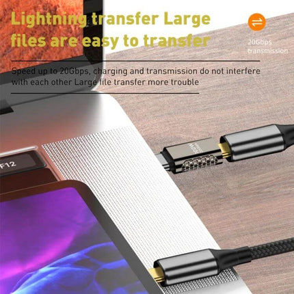 Zinc Alloy Type-C to Type-C Adapter for Charging and Data Transfer - durable zinc alloy adapter connecting laptop and device for fast charging and 20Gbps file transfer