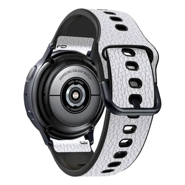 Universal TPU Litchi Texture Leather Watch Band 20 And 22mm