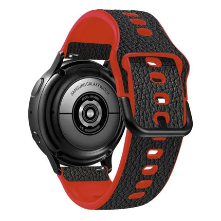 Universal TPU Litchi Texture Leather Watch Band 20 And 22mm