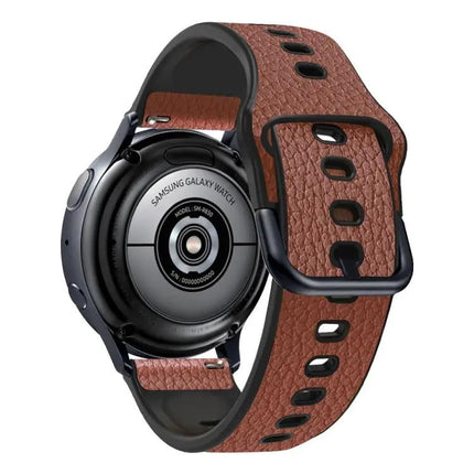 Universal TPU Litchi Texture Leather Watch Band 20 And 22mm