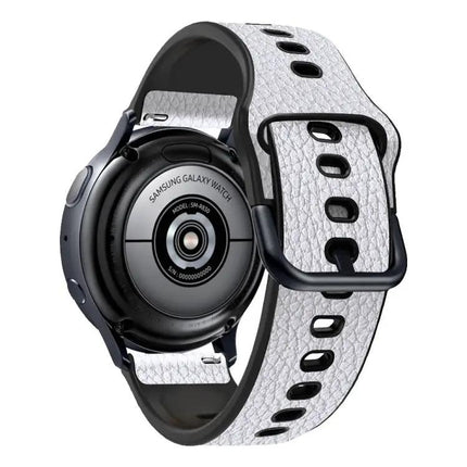 Universal TPU Litchi Texture Leather Watch Band 20 And 22mm