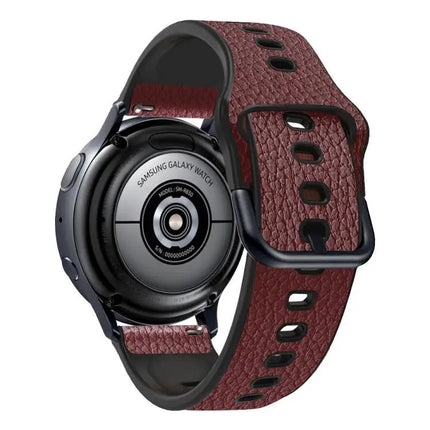 Universal TPU Litchi Texture Leather Watch Band 20 And 22mm