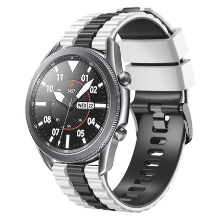 22mm Silicone Two-Tone Ocean Style Universal Watch Band