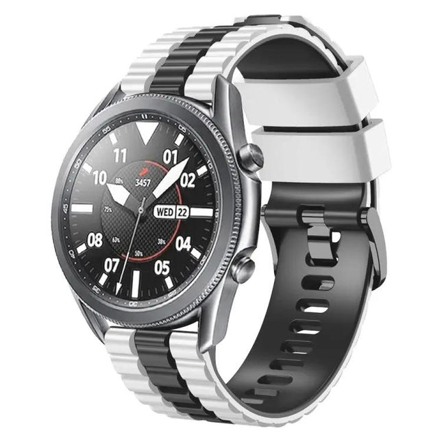 22mm Silicone Two-Tone Ocean Style Universal Watch Band