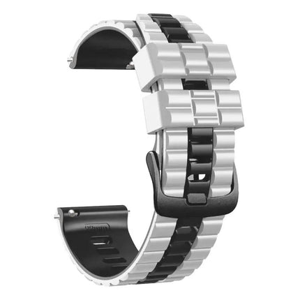 22mm Silicone Two-Tone Ocean Style Universal Watch Band