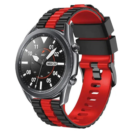 22mm Silicone Two-Tone Ocean Style Universal Watch Band