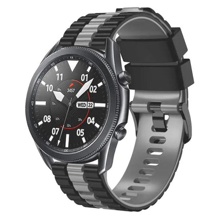 22mm Silicone Two-Tone Ocean Style Universal Watch Band
