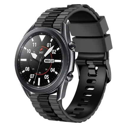 22mm Silicone Two-Tone Ocean Style Universal Watch Band