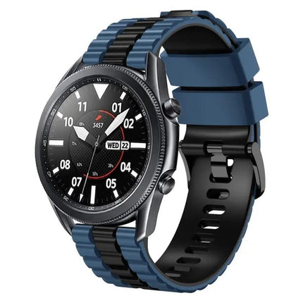 22mm Silicone Two-Tone Ocean Style Universal Watch Band
