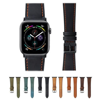 Crazy Horse Leather Apple Watch Band Compatible 41/44/45mm