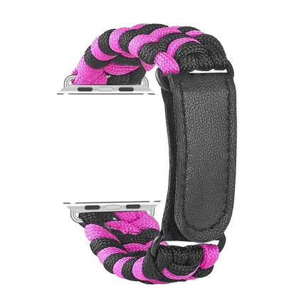 Nylon Paracord Hook-and-Loop Watch Band for Apple Watch