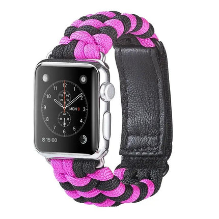 Nylon Paracord Hook-and-Loop Watch Band for Apple Watch | Syndmart