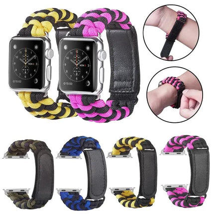 Nylon Paracord Hook-and-Loop Watch Band for Apple Watch