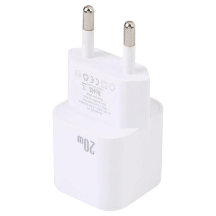 Essential EU Plug USB-C Charger for Everyday Device Needs - compact 20W white travel charger for smartphones and tablets
