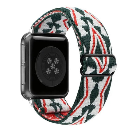 Ethnic Elastic Nylon Watch Band For Apple Watch 40-49mm