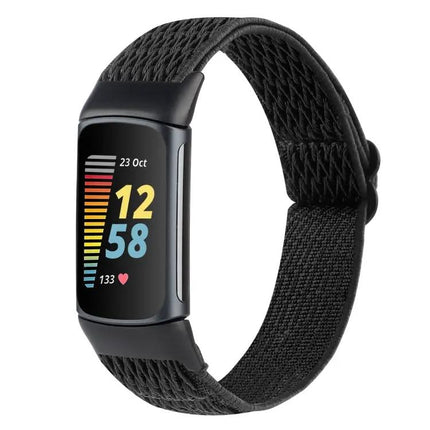 Braided Nylon Watch Band Adjustable For Fitbit Charge 5
