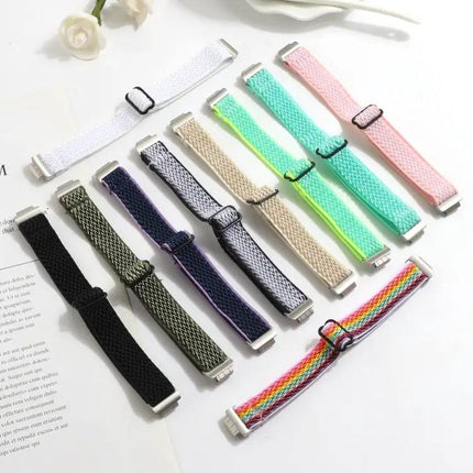 Braided Nylon Watch Band Adjustable For Fitbit Charge 5
