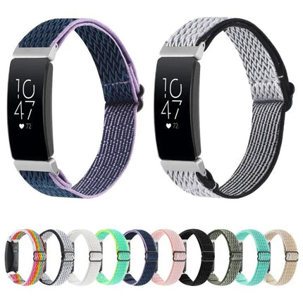Braided Nylon Watch Band Adjustable For Fitbit Charge 5