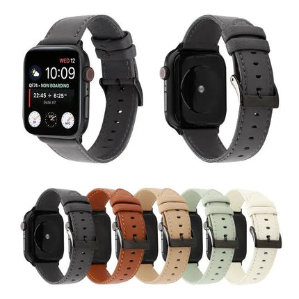 Leather Cowhide Texture Apple Watch Band 38/40/41/42/44/45mm