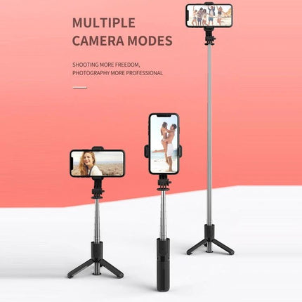 A Compact Selfie Stick for Everyday Outings and Travel — telescoping Bluetooth selfie stick with tripod base for steady group photos and vlogging