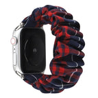For Apple Watch Series 8&7 41mm / SE 2&6&SE&5&4 40mm / 3&2&1 38mm / Red Blue Grid