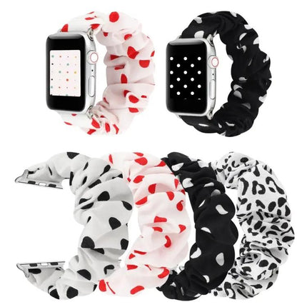 Cloth And Stainless Steel Loop Watch Band For Apple Watch