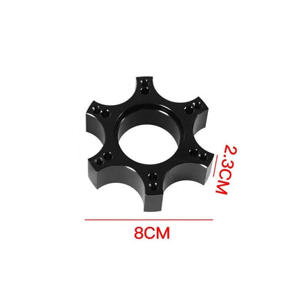 Thrustmaster Adapter Enhances Home Racing Simulator Experiences black 6-point wheel hub adapter 8cm x 2.3cm for T300RS setup